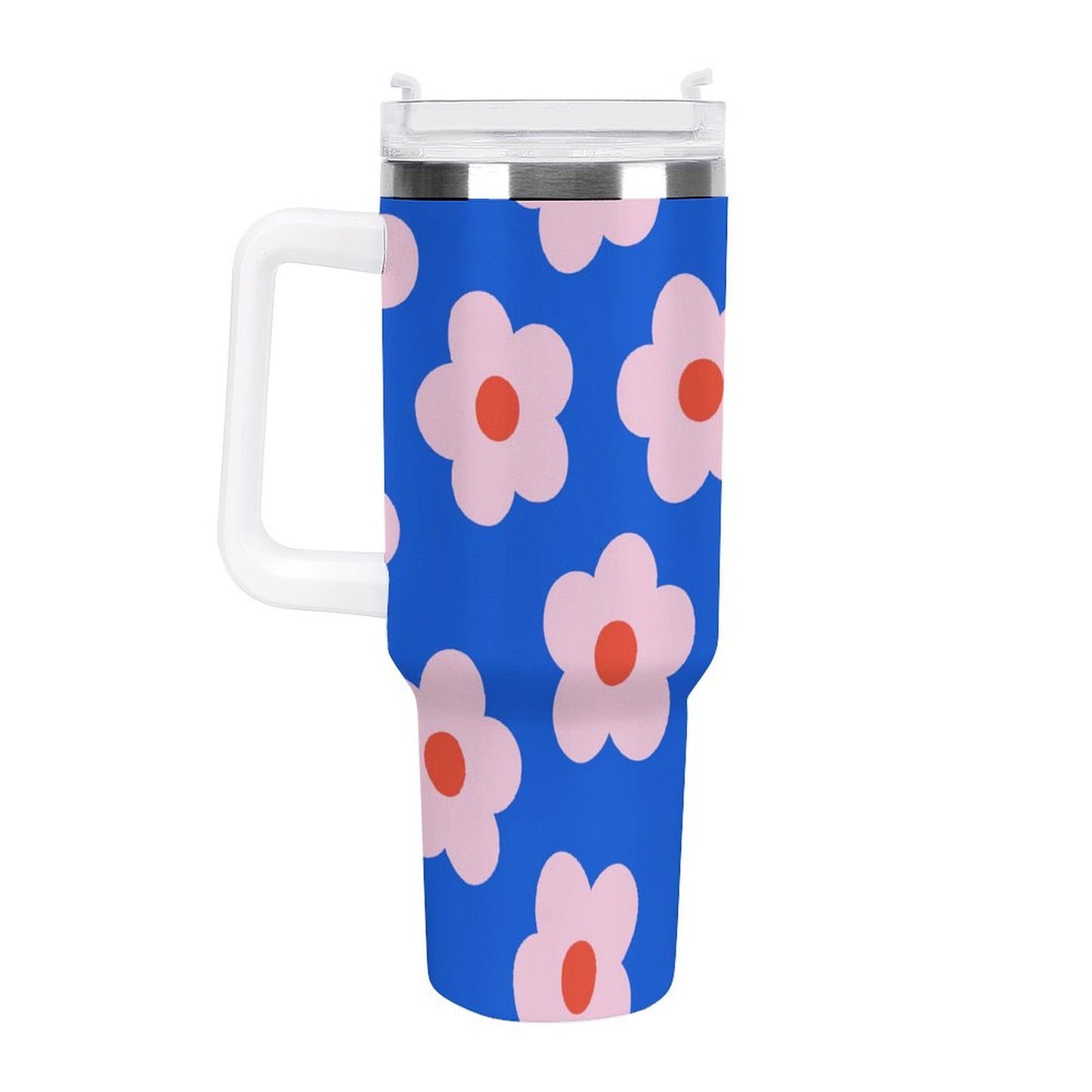 PHDT00053 POD US Local Tumbler 40 oz Large Capacity Car Cup Flower, Blue
