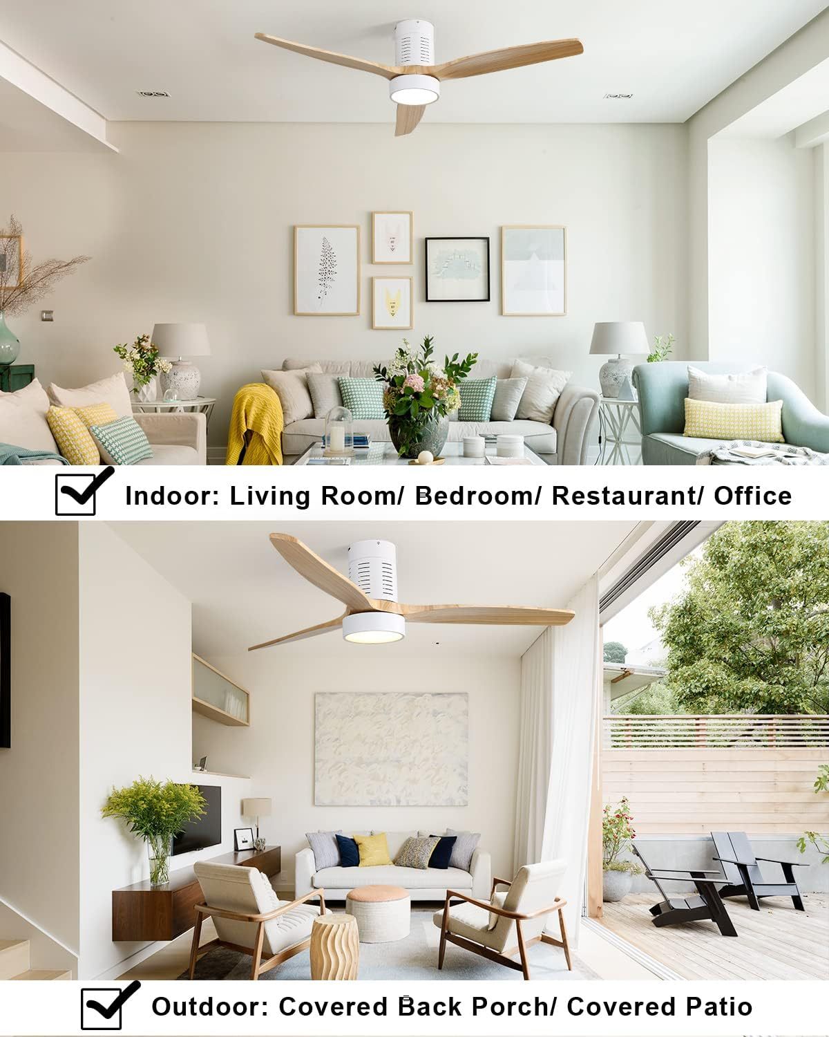 US Local Metal And Wood Ceiling Fans