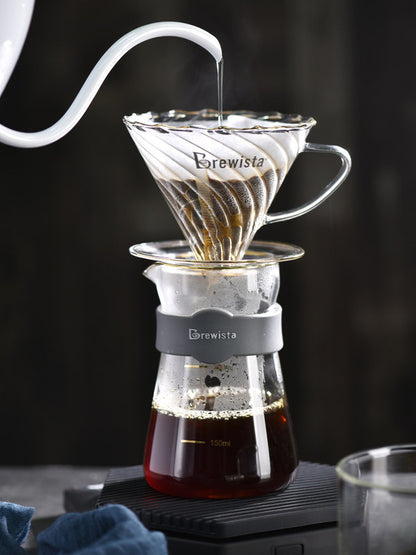 Heat Resistant Glass Hand Brew Coffee Filter Cup Sharing Pot