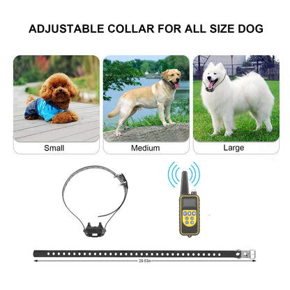 US Local 1Pc Dog Training Collar With Remote  IP67 Waterproof Pet Trainer 300mAh Rechargeable 875 Yard Remote Control 4 Modes Adjustable Level