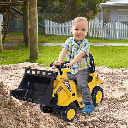 US Local 1 Ride On Toy Bulldozer Digger Tractor Pulling Cart Pretend Play Construction Truck