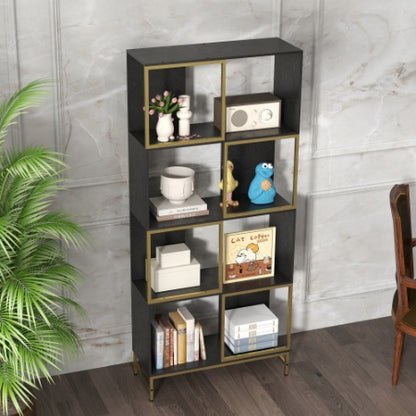 US Local 4-Tier Storage Shelves, Bookcase Display Storage Shelf Corner Shelf For Small Space, Living Room
