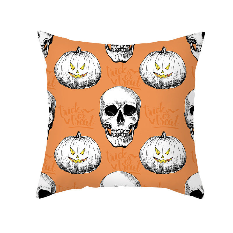 40 Style Halloween Pillowcase Pumpkin Letter Fly Velvet Pillow Cushion Cover