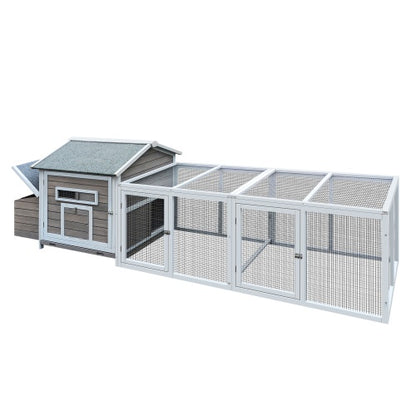 US Local 118 Inch Wooden Chicken Coop Outdoor Hen Coop Poultry Cage