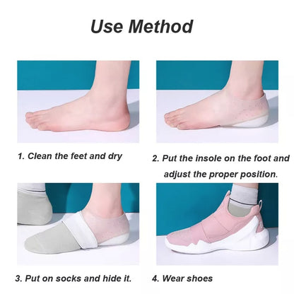 US Local Concealed Footbed Enhancers Invisible Height Increase Silicone Insoles Pads USA