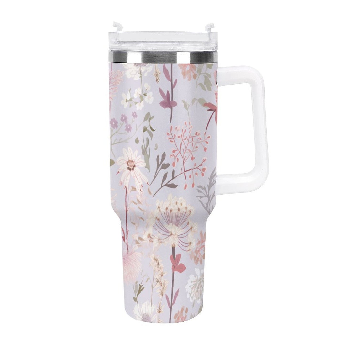 PHDT00436 POD US Local Tumbler 40 oz Large Capacity Car Cup Pure, Flowers