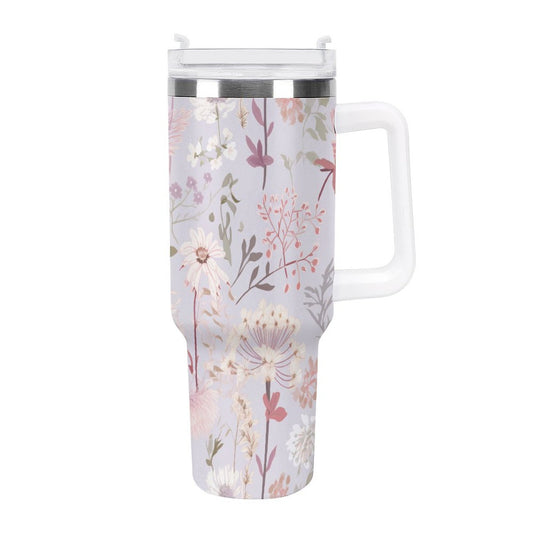 PHDT00436 POD US Local Tumbler 40 oz Large Capacity Car Cup Pure, Flowers