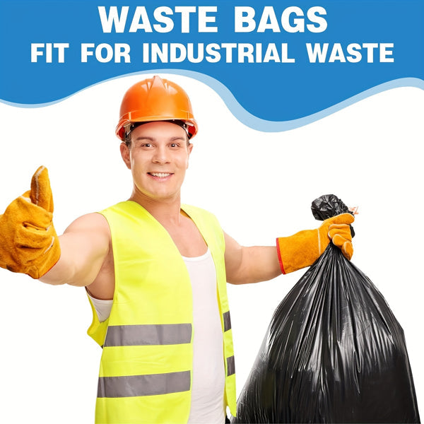US Local 1.9MIL Thick 50 Gallon Black Garbage Bags 100 Pieces, No Delivery On Weekends