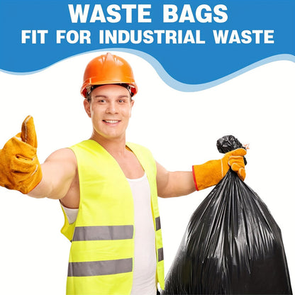 US Local 1.9MIL Thick 50 Gallon Black Garbage Bags 100 Pieces, No Delivery On Weekends