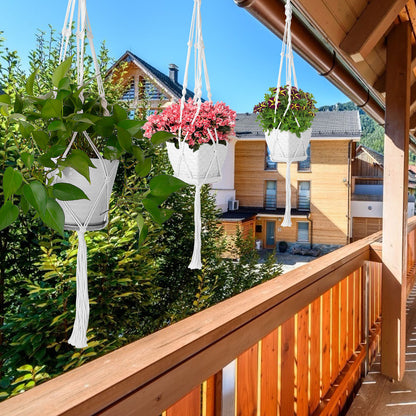 US Local 2Pcs Plant Hanger Flowerpot Net Bag 40in Cotton Rope Plant Hangers 4Legs Plant Hanger Fit For Round Or Square Plant Pot