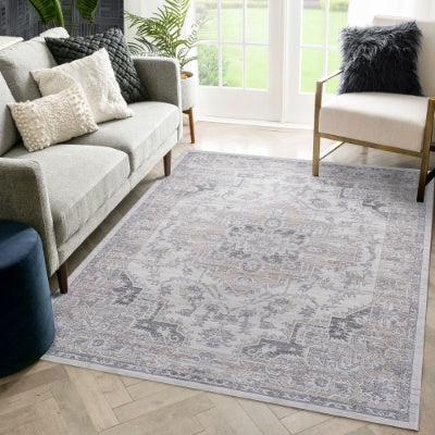 US Local LOOM  LUXE Collection 5X7 Grey  Abstract Non-Shedding Living Room Bedroom Dining Home Office Stylish And Stain Resistant Area Rug