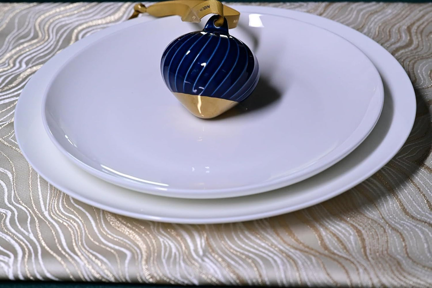 US Local Jasmine Bone China Dinnerware Set, 16 Pieces, Service For 4, White Plates, Dishes, Bowls Set, Microwave And Dishwasher Safe