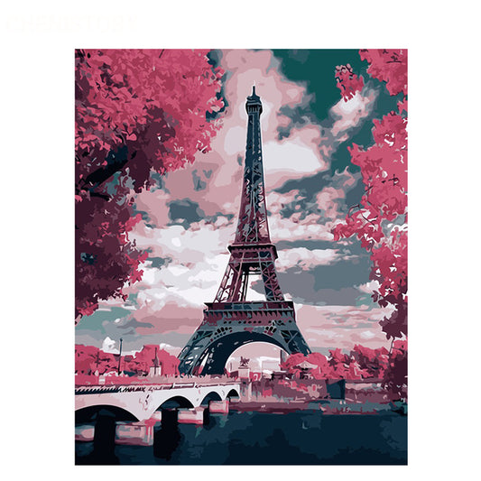 USA Local Digital Wholesale Frameless Diy4050 Landscape Oil Painting