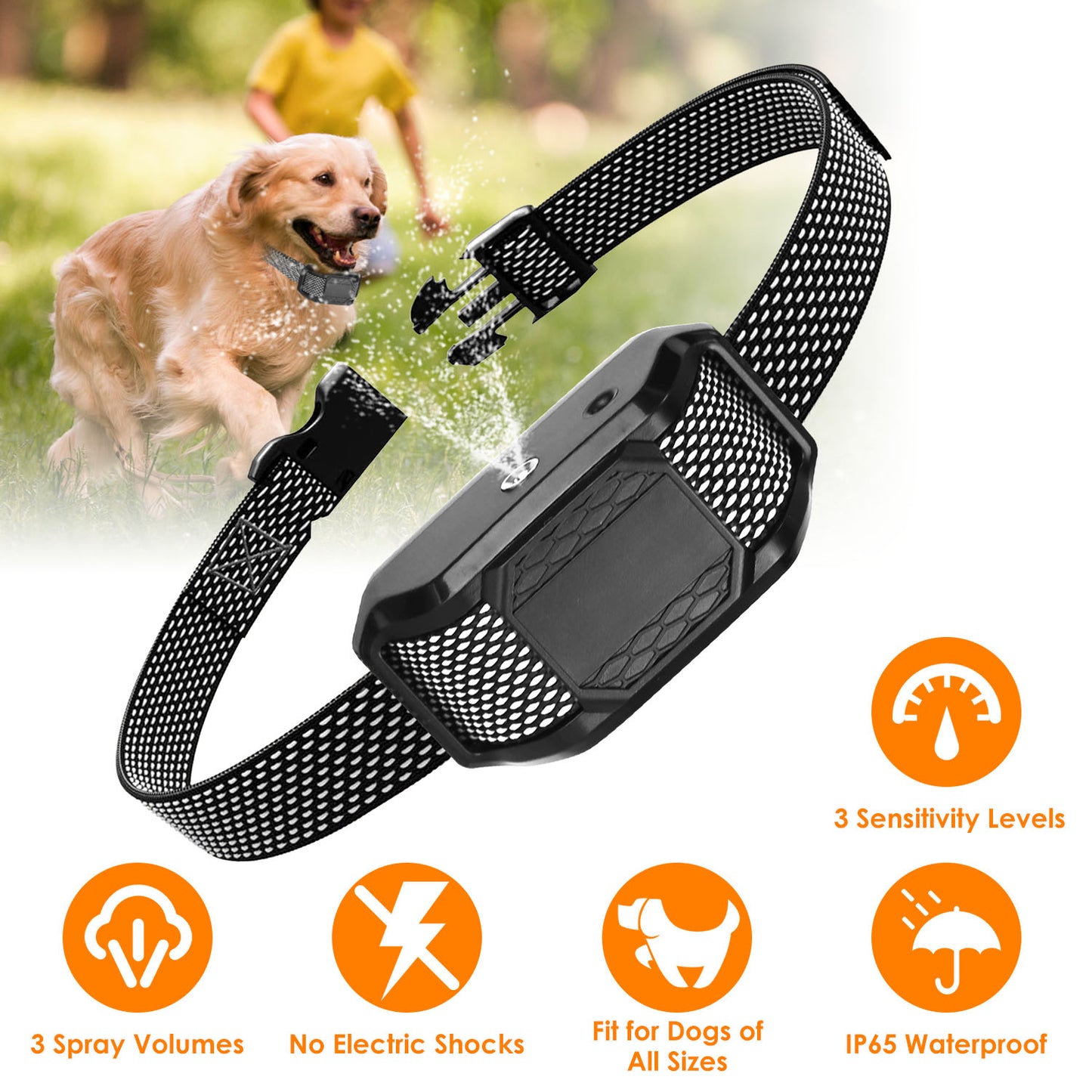 US Local 1Pc Citronella Bark Collar For Dogs Spray Bark Collar Anti Barking Control For Small Medium Large Dogs IP65 Waterproof No Electric Shocks