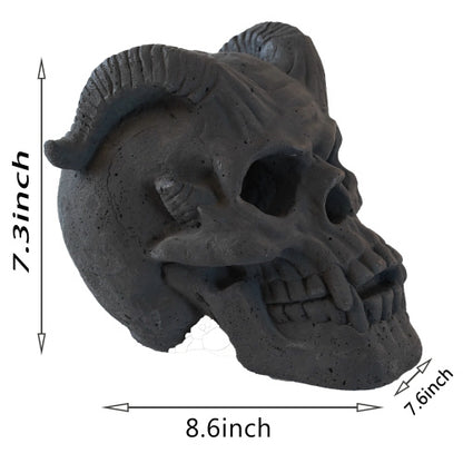 Refractory Materials Fireproof Imitated Human Fire Pit Skulls Gas Log For NG, LP Wood Fireplace, Firepit, Campfire, Halloween Decor, BBQ