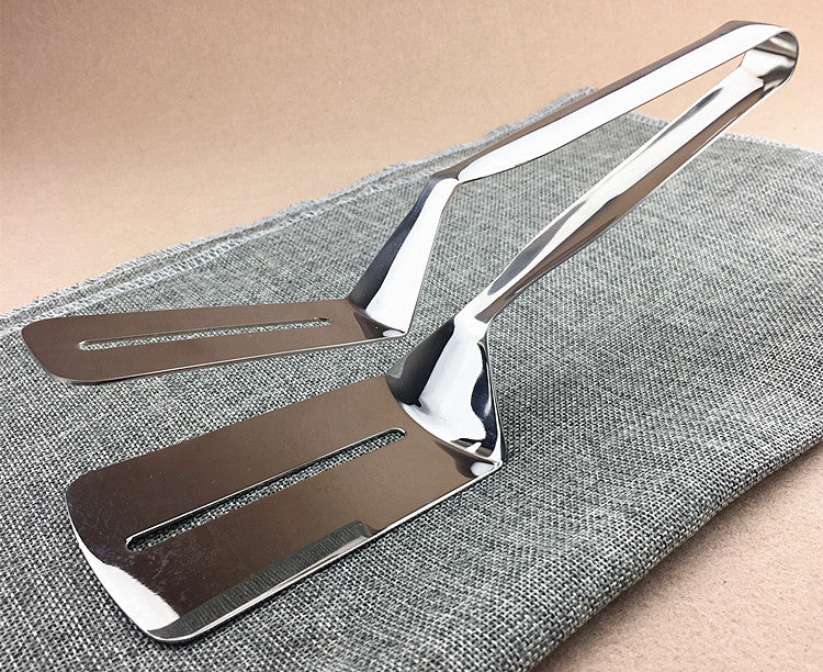 Stainless Steel BBQ Tongs & Spatula ¨C Multi-Purpose Grilling Tool for Steak, Fish, Bread & Kitchen Cooking