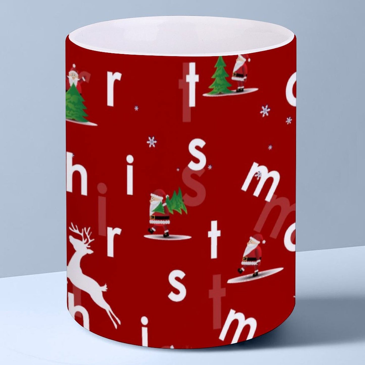 POD US Local White mug with full print, Christmas, Elk 0102