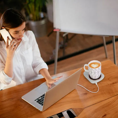 US Local Electric Coffee Mug Warmer For Desk Auto Shut Off USB Tea Milk Beverage Cup 3 Temperature Setting