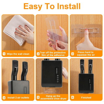 US Local 1Pc Portable Shoe Dryer Boot Shoe Warmer Deodorizer With 3 Timer Settings For Wet Boots Gloves Hats Garments