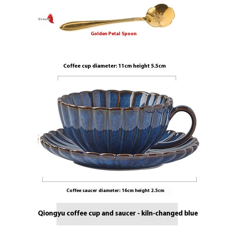 Vintage Coffee Plate Set Ceramic Mug