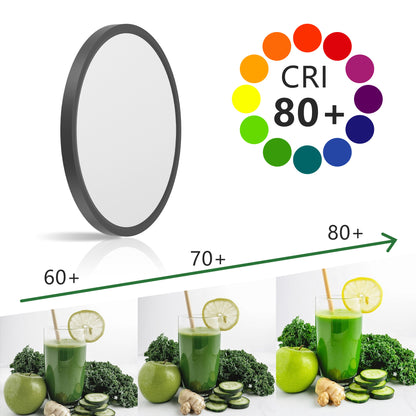 US Local 6PK 12 Inch Dimmable LED Flush Mount Ceiling Light, 2700K-6500K Adjustable,24W 2880LM Modern Ultra Thin Flat Round Fixtures For Low Ceiling Bedroom Kitchen Hallway Basement Closet, Black