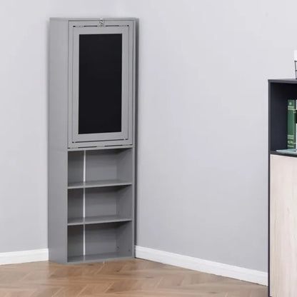 US Local Wall Mount Desk Cabinet-Grey