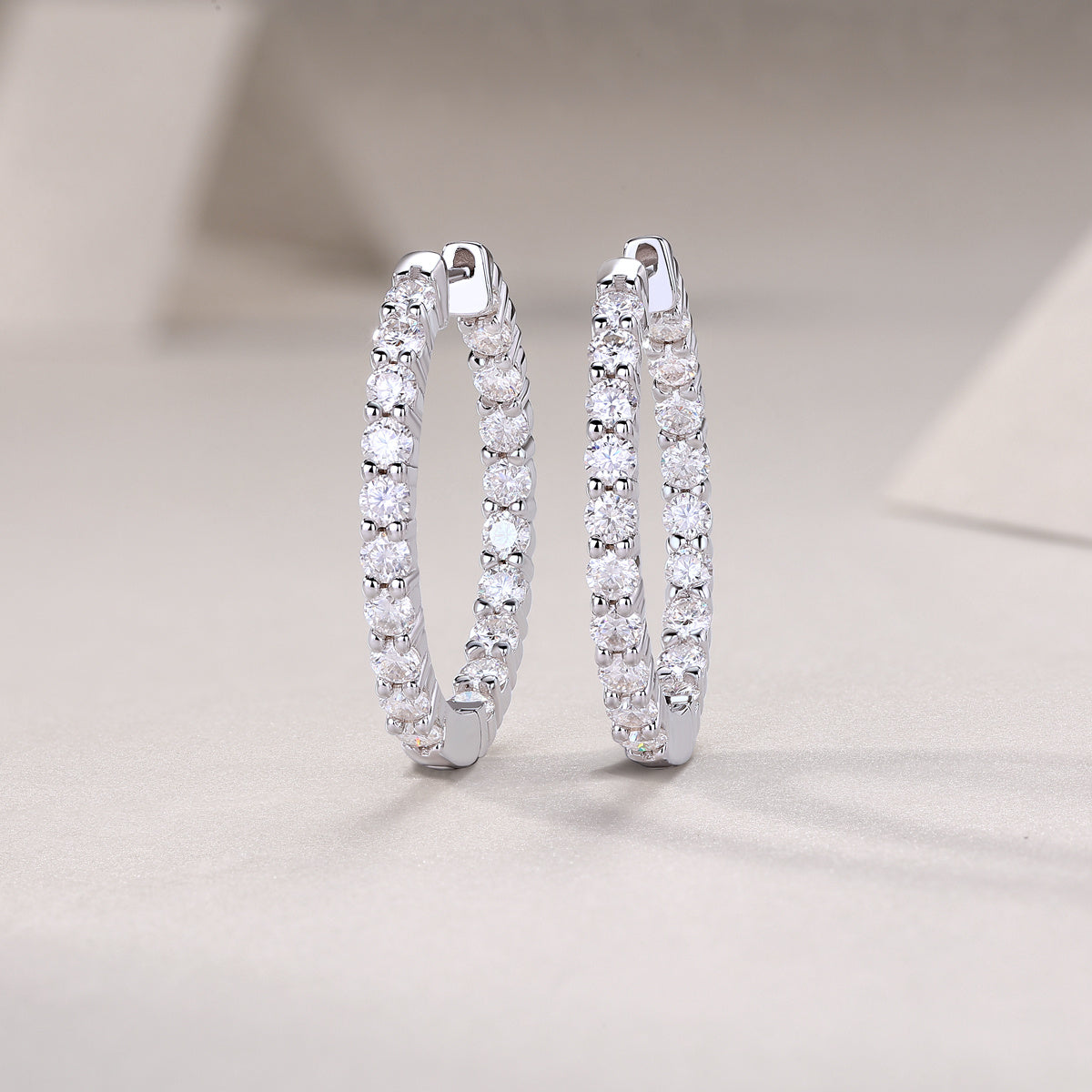 Merman Luxury Fashion Diamond Earrings Stud Set With Mosan Diamond Silver Ornaments