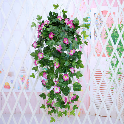 US Local Simulation Plant Morning Glory Ratten For Wall Hanging Decoration