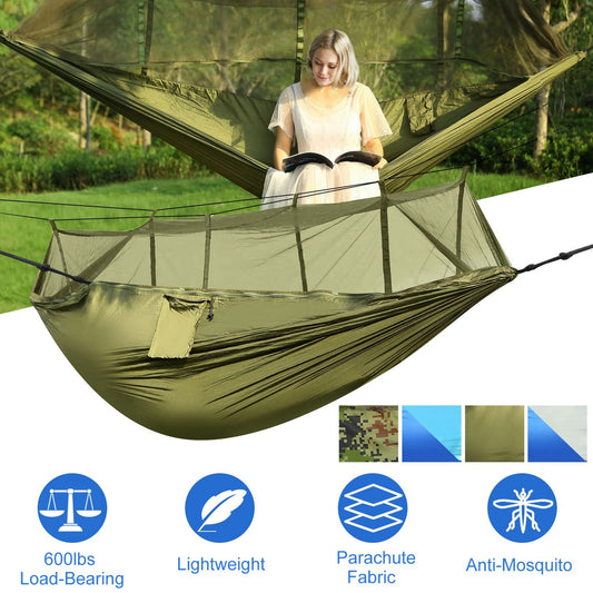 US Local Camping Hammock, Portable Double Hammock With Net
