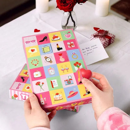 US Local 10 Pcs Advent Calendar Gift Boxes With 24 Compartments DIY Surprise Paper Boxes For Candy Jewelry Cartoon