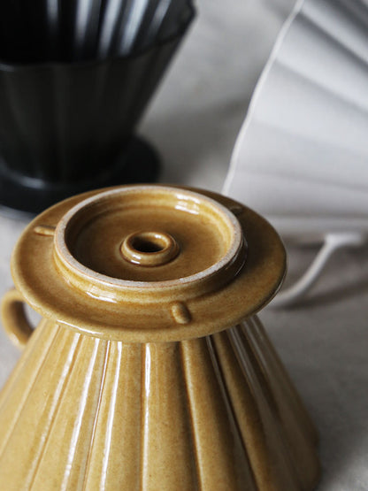 Hand-pushed filter cup ceramic handmade coffee filter cup