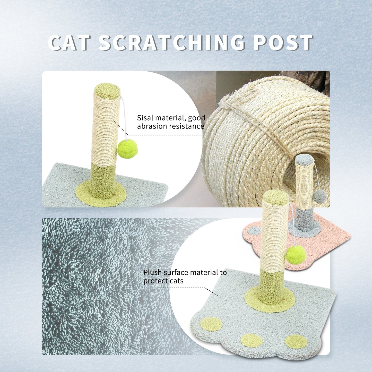 US Local Cute Paw Footprints Cat Scratch Columns, Grinding Claws To Play With Dual Functions, With Cute Footprint Shapes, Contracting Cats To Grind Their Claws Happily