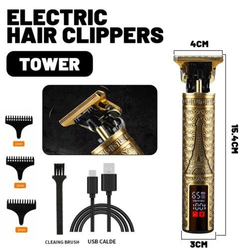 UK Local Beard Trimmer Hair Clippers Cordless Rechargeable Hair Cutting Barber Shaving Machine For Men USB Charging