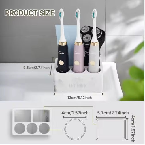 US Local Toothpaste Holder Bathroom Counter Organizer For Electric Toothbrushes For Home Hotel