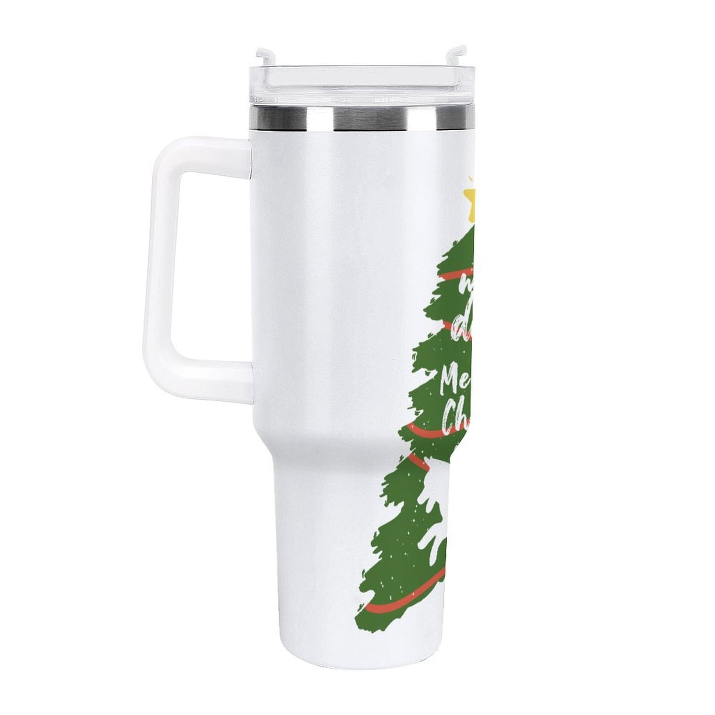 PHDT00300 POD US Local Tumbler 40 oz Large Capacity Car Cup Christmas Pet Cat Dog Tree Green