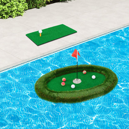 US Local Floating Golf Green Oval Floating Chipping For Pool