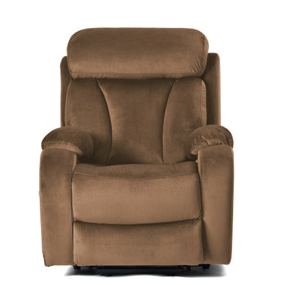 Lift Chair Recliner For Elderly Power Remote Control Recliner Sofa Relax Soft Chair Anti-skid Australia Cashmere Fabric Furniture Living Room  Brown