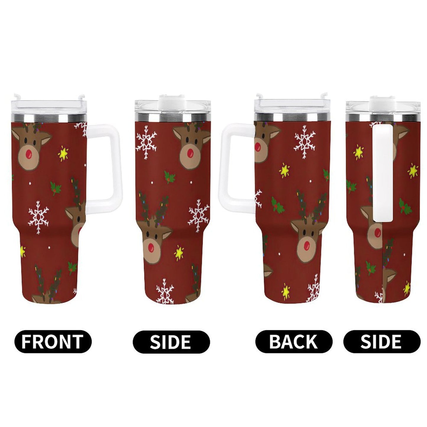 PHDT00157 POD US Local Tumbler 40 oz Large Capacity Car Cup Christmas Elk