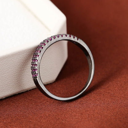 Simple Inlaid Color Zircon Elegant Atmosphere Simple Bracelet Ring