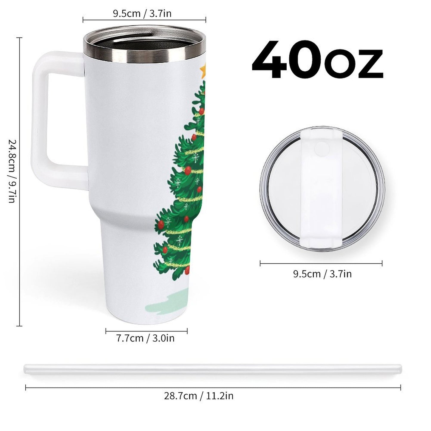 PHDT00063 POD US Local Tumbler 40 oz Large Capacity Car Cup Christmas Tree