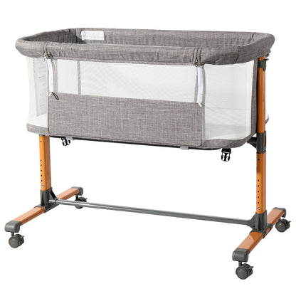 US Local 150D Encrypted Cationic Cloth , Grey, Bassinet Bed For Babies
