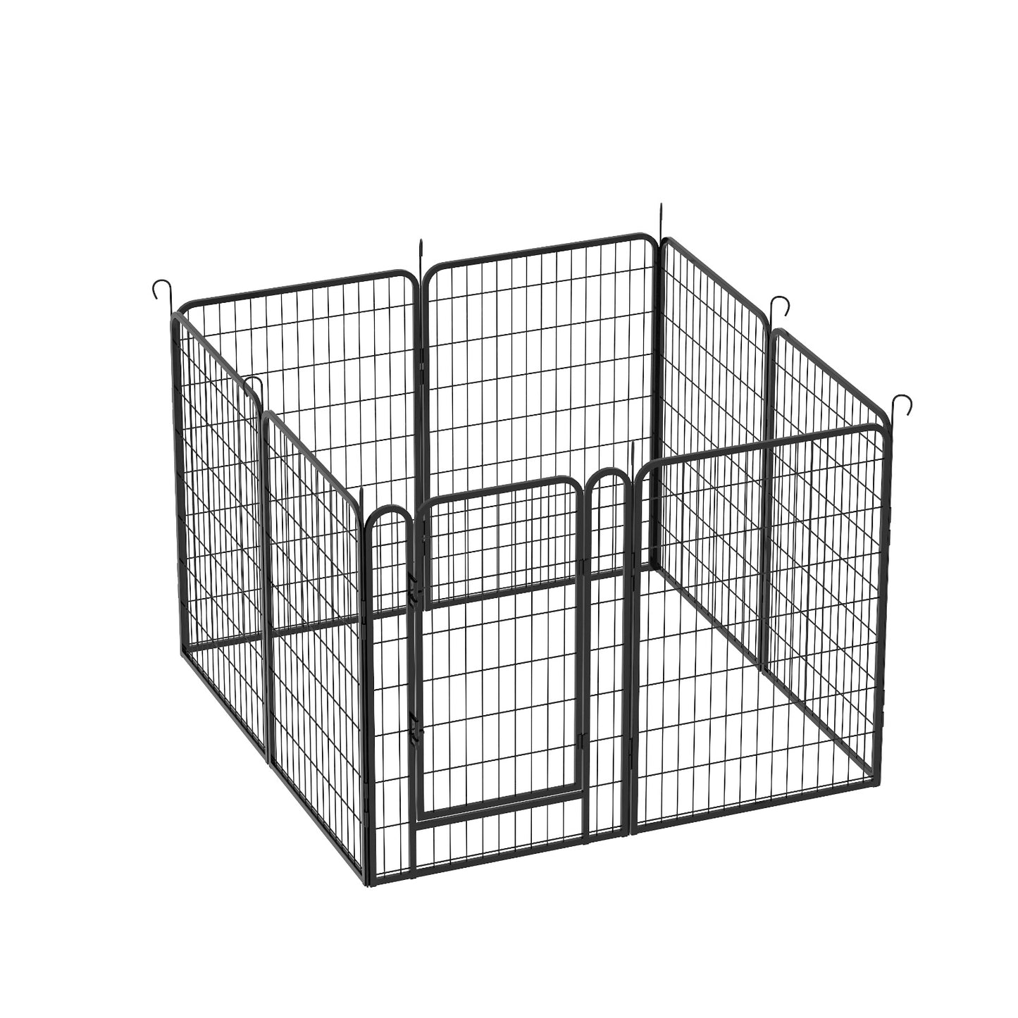 8 Panels Heavy Duty Metal Playpen With Door,39.37 H Dog Fence Pet Exercise Pen For Outdoor, Indoor