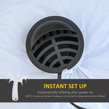 US Local 6' Tall Halloween Inflatables Outdoor Decorations White Ghost, Light Up Blow Up Yard Decor With LED Light And Fan Indoor Outdoor For Garden, Lawn, Party, Holiday