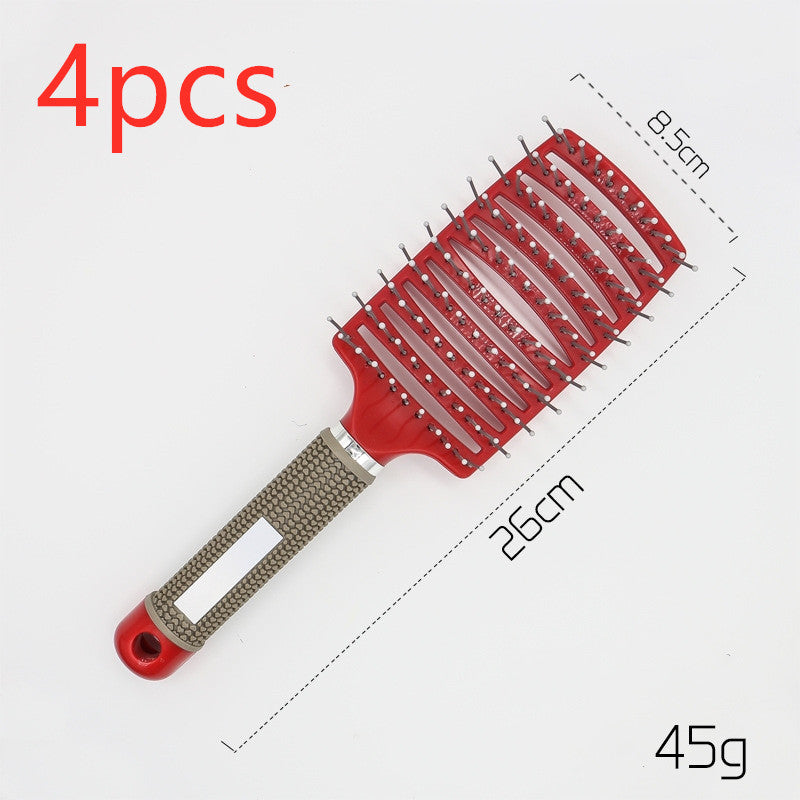US Local Hairbrush Anti Klit Brushy Haarborstel Women Detangler Hair Brush Bristle Nylon Scalp Massage  Teaser Hair Brush Comb