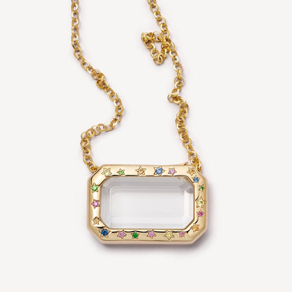 French Retro Personalized Transparent Commemorative Pendant That Can Be Opened And Closed