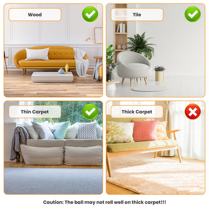 US Local 1Pc Cat Toys Ball Fast Rolling In Pouch Rechargeable Motion Activated Interactive Cat Toys For Indoor Cats Hide And Seek Mouse Catching Game