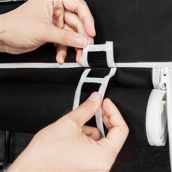 US Local 16 Tube Non-woven Fabric Wardrobe With 4 Layers And 6 Compartments