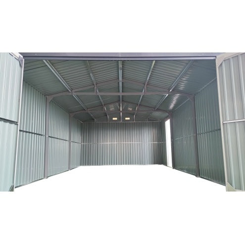 US Local Spacious Outdoor Storage Shed This 13  20FT Outdoor Storage Shed Offers A Generous 250 Square Feet Of Floor Space, Perfect For Storing Trucks, Cars, Large Tools, And Lawn Equipment. With Double Front