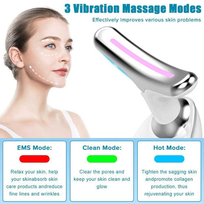US Local Neck Face Massager Face Sculpting Tool 3 Colour Modes And Vibration For Facial Massager For Double Chin