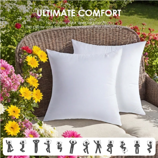 US Local White Square Pillow With Two Bubble Bags